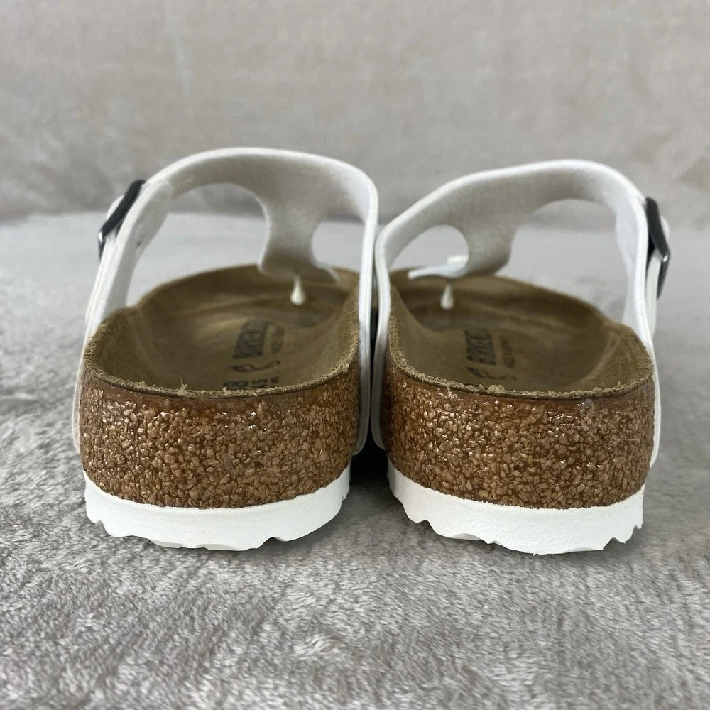 Birkenstock Gizeh Sandals Womens US 9 EU 40 White Birko-Flor Regular Fit NEW